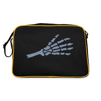 Halloween Severed Hand Skeleton - Retro Bag - black/gold - Back