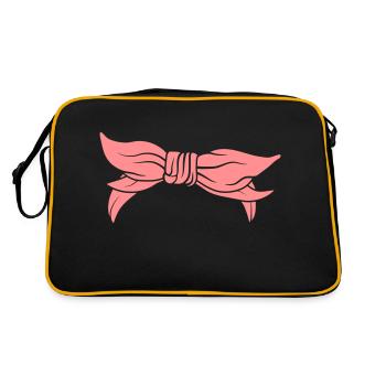 Couvre-chef féminin Foulard Bandana - Sac Retro - noir/or - Dos