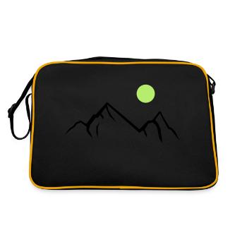 Mountains 01 - Retro Bag - black/gold - Back