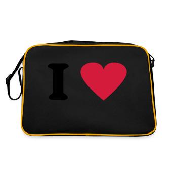 I Love - Sac Retro - noir/or - Dos