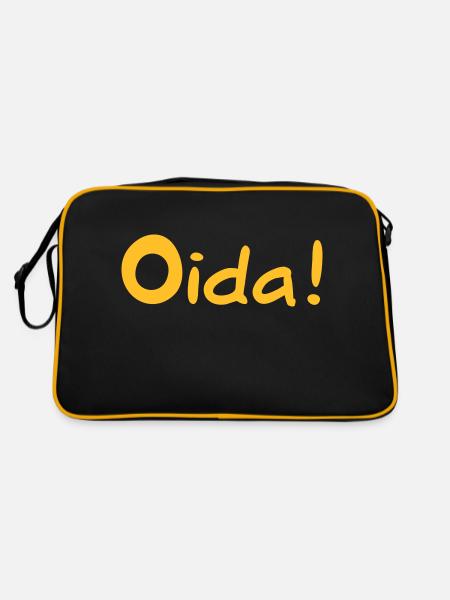 Oida - Österreich - Retro Tasche - Schwarz/Gold - Hinten