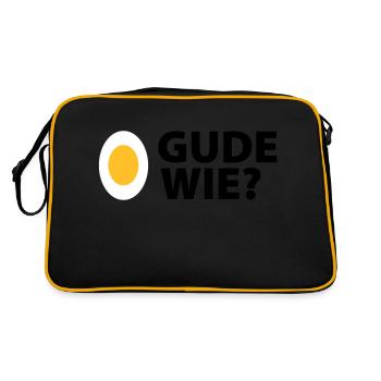 Ei Gude wie - Hessen - Retro Tasche - Schwarz/Gold - Hinten