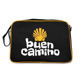 Buen Camino | Camino de Santiago | Chemin de Saint-Jacques - Sac Retro - noir/or - Dos