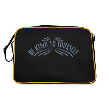 soyez gentil avec vous-même - Sac Retro - noir/or - Dos