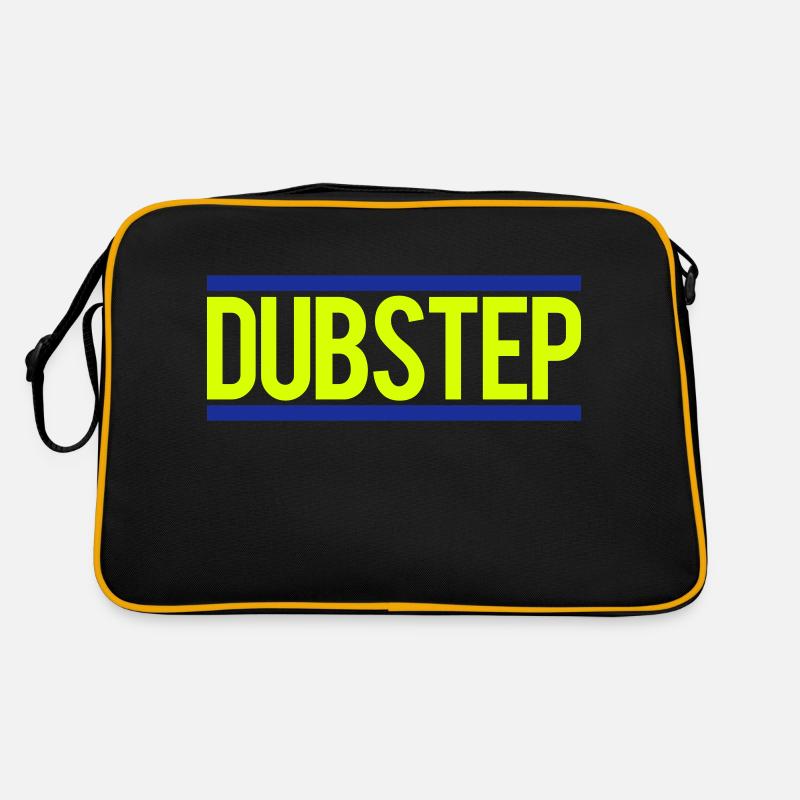 Dub Step Techno Musique Party Bar Texte Lettrage Sac Retro