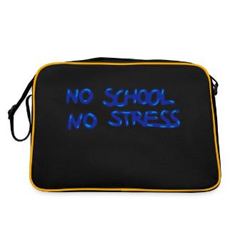 no school no stress - Retro Bag - black/gold - Back