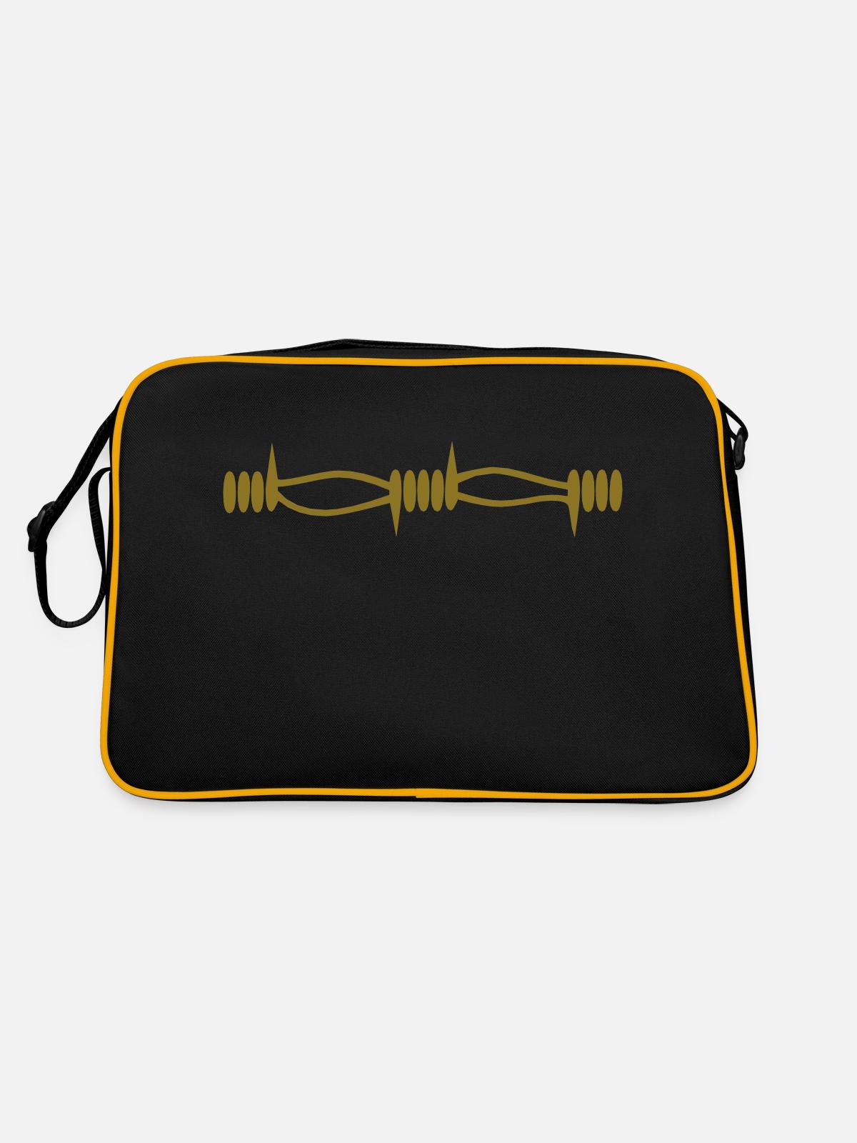 Barbed wire - Retro Bag - black/gold - Back