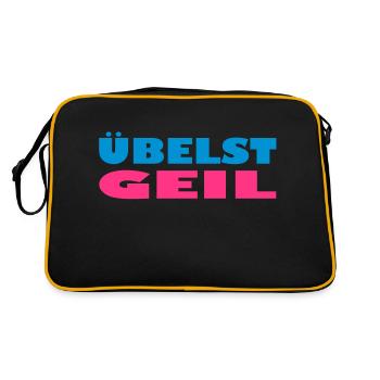 übelst horny unfortunately exit-shirt - Retro Bag - black/gold - Back