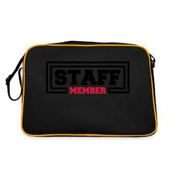 Staff Member Friends Team Staff Crew Logo - Retro Bag - black/gold - Back