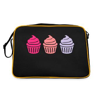 Cupcake - Retro Bag - black/gold - Back