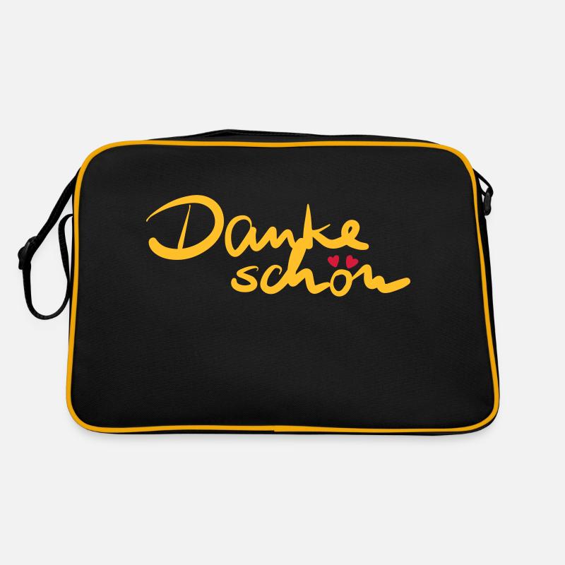 Dankeschön - Retro Tasche - Schwarz/Gold