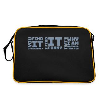 You find it offensive - Retro Bag - black/gold - Back