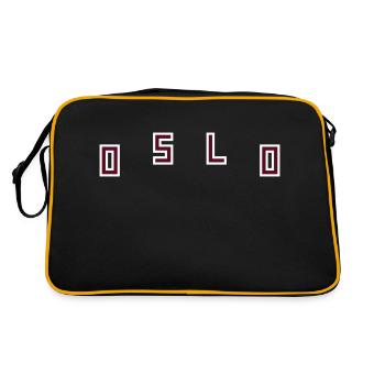 Oslo - Retro Tasche - Schwarz/Gold - Hinten