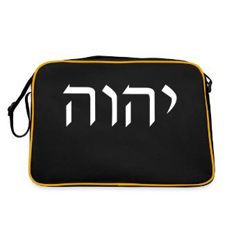 YHWH Hébreu - Sac Retro - noir/or - Dos