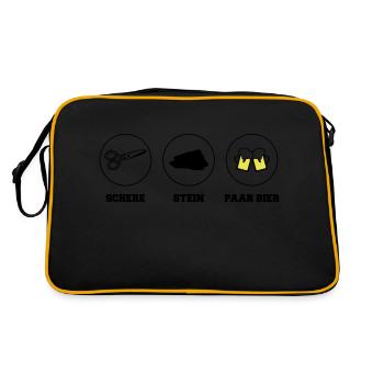 blockedName - Retro Tasche - Schwarz/Gold - Hinten