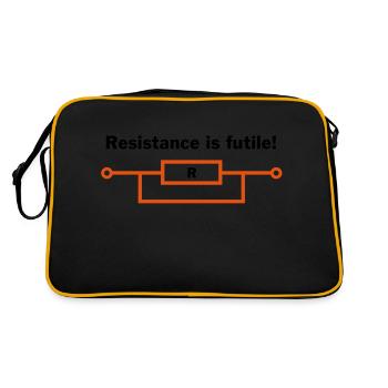 resistance is futile! - Sac Retro - noir/or - Dos