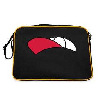 kappe hut muetze capy kopfbedeckung cool design cl - Retro Tasche - Schwarz/Gold - Hinten