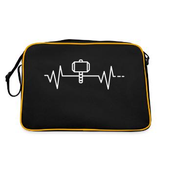 Heartbeat Thor Hammer Mjölnir Avenger super-héros - Sac Retro - noir/or - Dos
