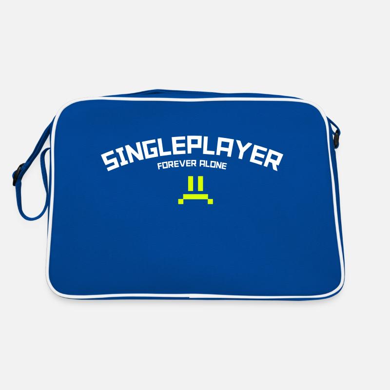 Singleplayer: Forever Alone Gaming Humor Retro Tasche