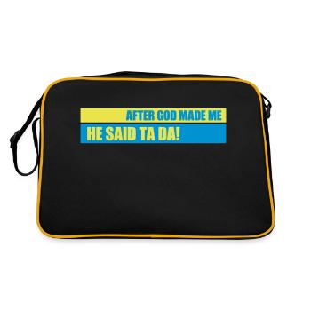 after god made me - Retro Bag - black/gold - Back