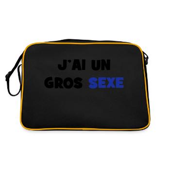 J'ai un GROS sexe :) - Sac Retro - noir/or - Dos