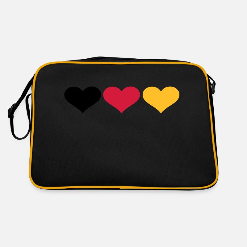Deutschland Herzen Retro Tasche