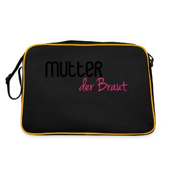 Mutter der Braut - Retro Tasche - Schwarz/Gold - Hinten