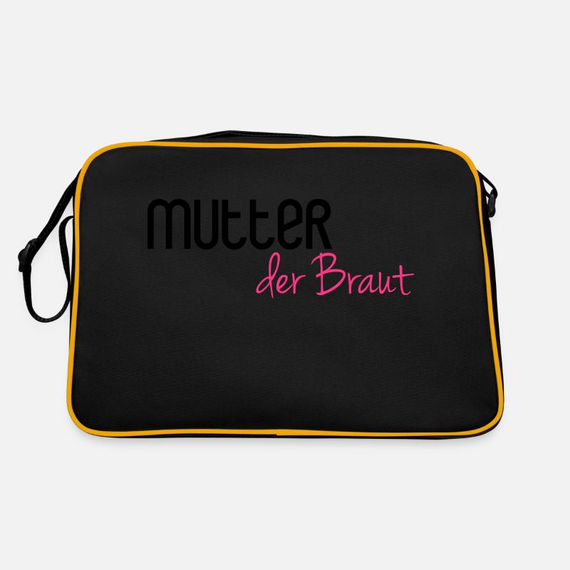 Mutter der Braut - Retro Tasche - Schwarz/Gold