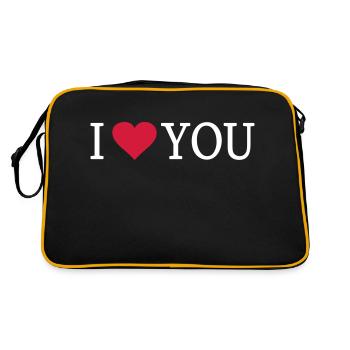 Je t'aime coeur de police - Sac Retro - noir/or - Dos