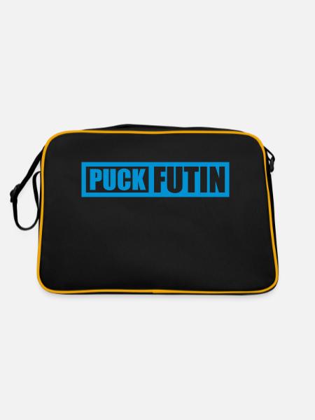 puck futin logo design - Retro Bag - black/gold - Back