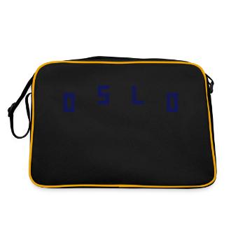 Oslo - Retro Tasche - Schwarz/Gold - Hinten