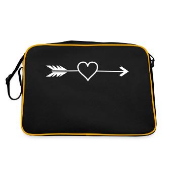 Flèche Coeur - Sac Retro - noir/or - Dos