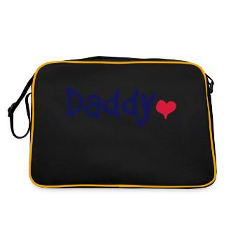 Papa avec le coeur - Sac Retro - noir/or - Dos