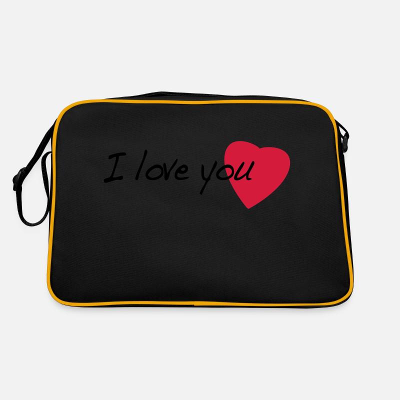 i_love_you - Retro Bag - black/gold