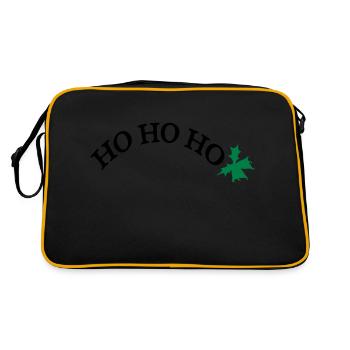 HO HO HO X-MAS cloche - Sac Retro - noir/or - Dos