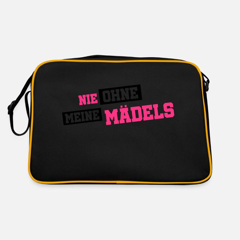 nie ohne meine maedels - Retro Tasche - Schwarz/Gold