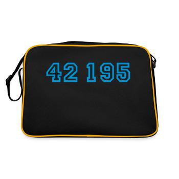 42 195 - Marathon - Retro Tasche - Schwarz/Gold - Hinten