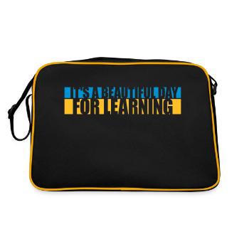 beautiful day for learning - Retro Bag - black/gold - Back
