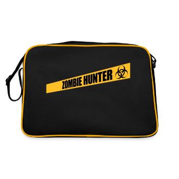 zombie hunter Halloween quote - Retro Bag - black/gold - Back