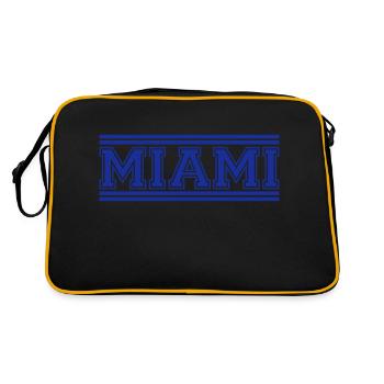 Miami États-Unis Palm Trees Beach Sun America Floride Logo - Sac Retro - noir/or - Dos