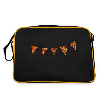 Chaîne fanion tricolore - Sac Retro - noir/or - Dos