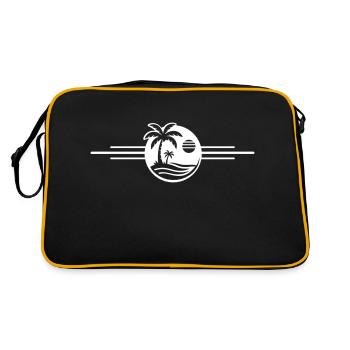 Plage de Palm Trees - Sac Retro - noir/or - Dos