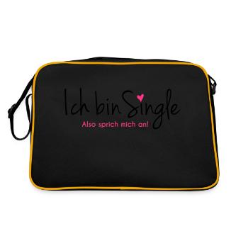single - Retro Tasche - Schwarz/Gold - Hinten