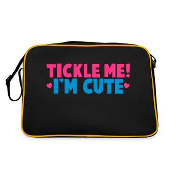 Tickle me I'm CUTE! - Retro Bag - black/gold - Back