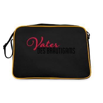 vater des braeutigams - Retro Tasche - Schwarz/Gold - Hinten