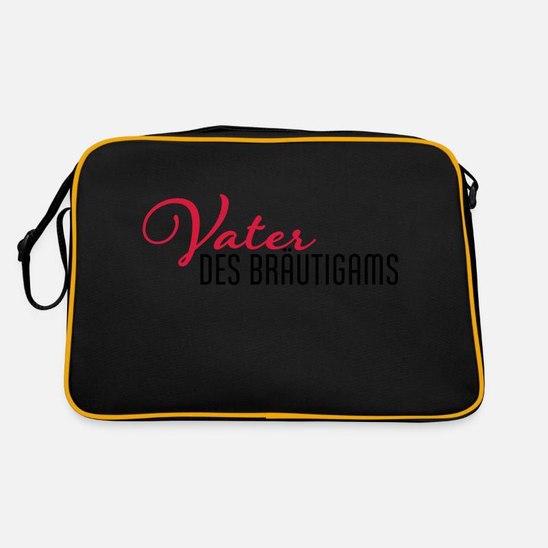 vater des braeutigams - Retro Tasche - Schwarz/Gold
