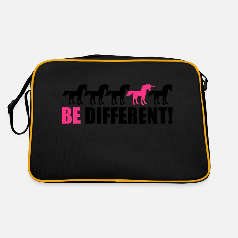 reihe be different unicorn pferde muster design ei Retro Tasche