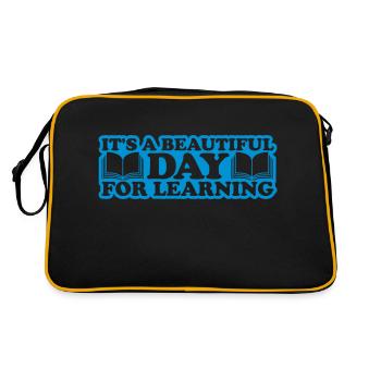 beautiful day for learning - Retro Bag - black/gold - Back