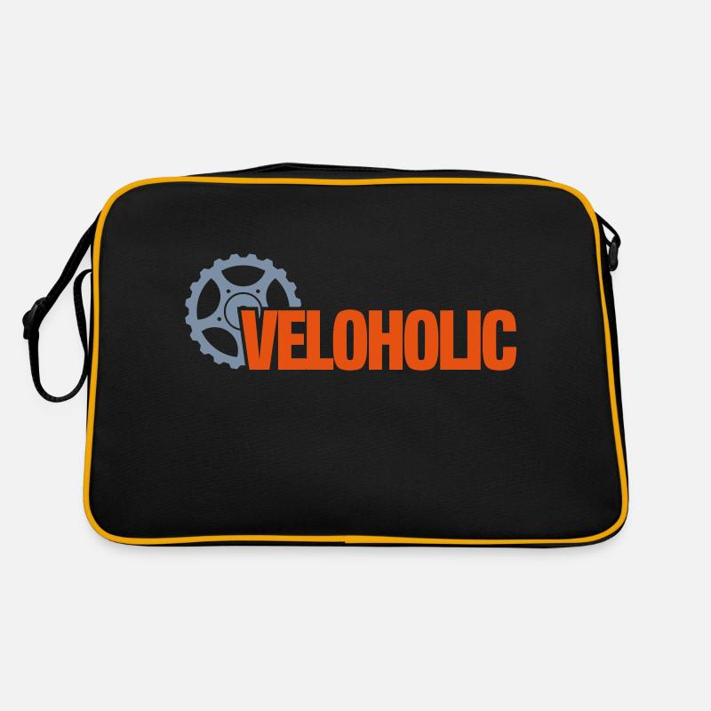 veloholic - Retro Tasche - Schwarz/Gold
