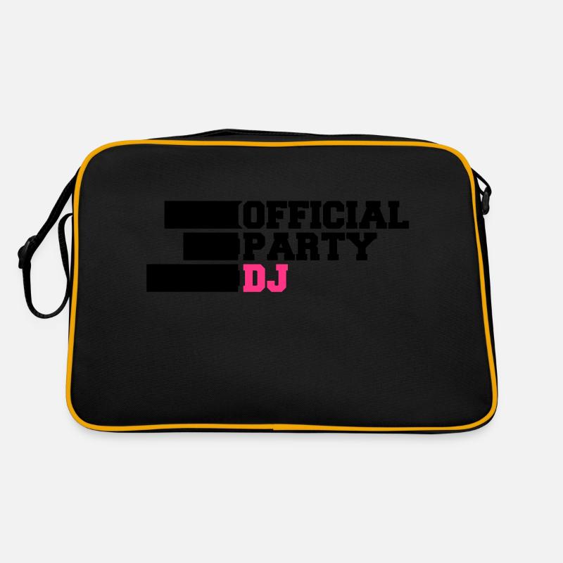 Official Party DJ - Retro Tasche - Schwarz/Gold